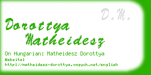 dorottya matheidesz business card